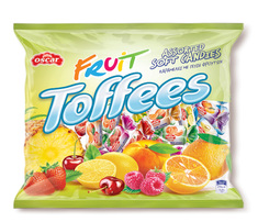 TOFFEE CANDIES ASSORTED FRUIT FLAVORS 1kg
