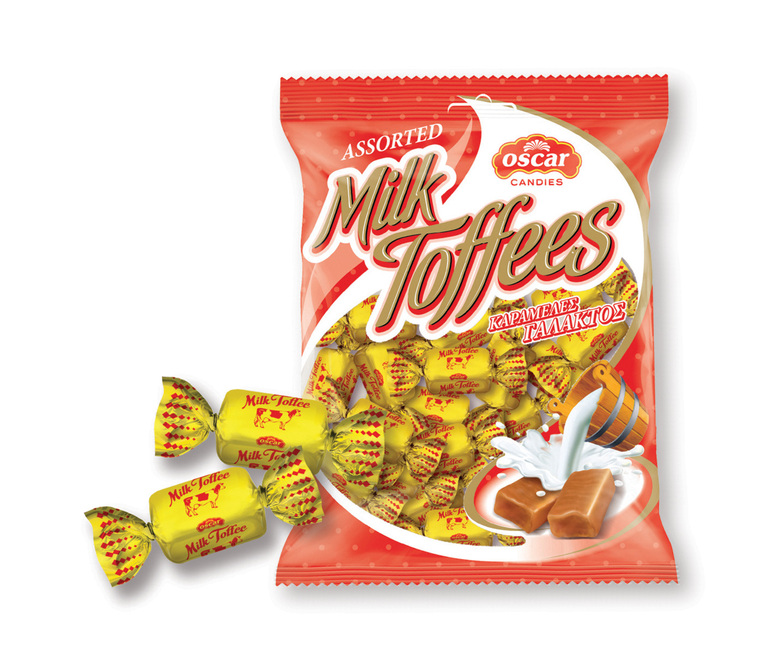 TOFFEE CANDIES MILK FLAVOR DOUBLE/TWIST 300g