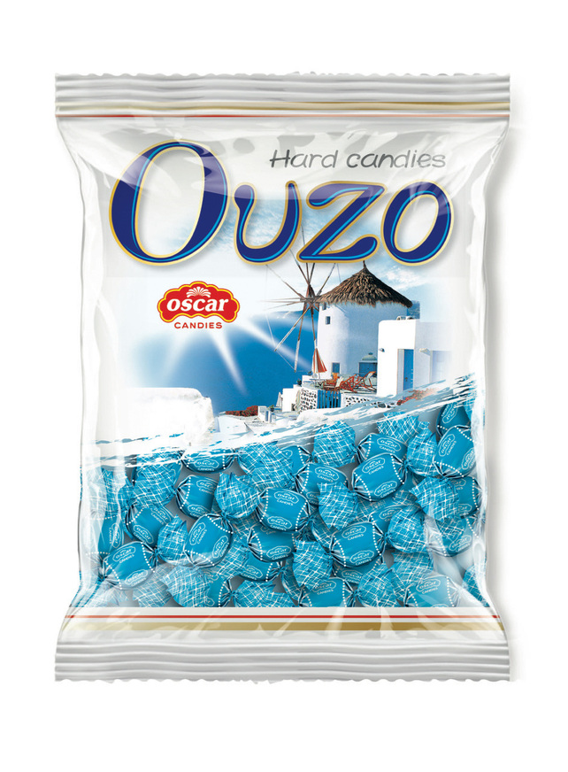 CRYSTAL BALL CANDIES OUZO FLAVOR 300g