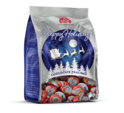 Bag with X-Mas Milk Chocolate Faces 250g