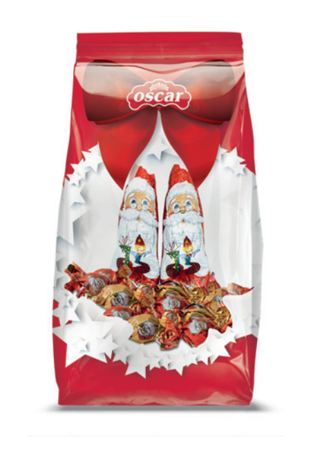 Bag with 2 Santa Claus & Milk Chocolates 200g