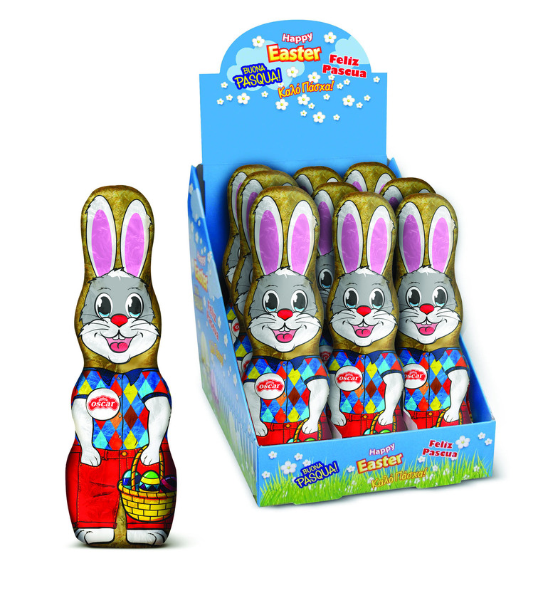 Easter Bunny Display with Milk Chocolate 60g